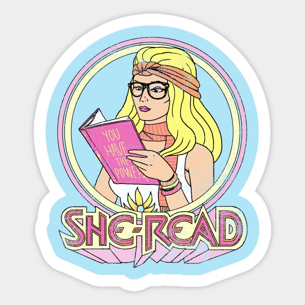 She-Read Sticker by Hillary White Rabbit